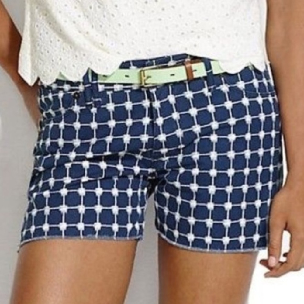 Madewell Graphic Grid Cutoff Denim Shorts